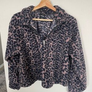 Year of Ours Leopard Fleece Jacket